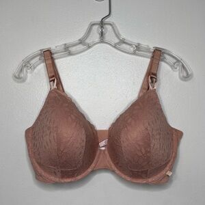Victoria’s Secret Lined Demi Bra 38DDD Lace Blush Pink Underwire